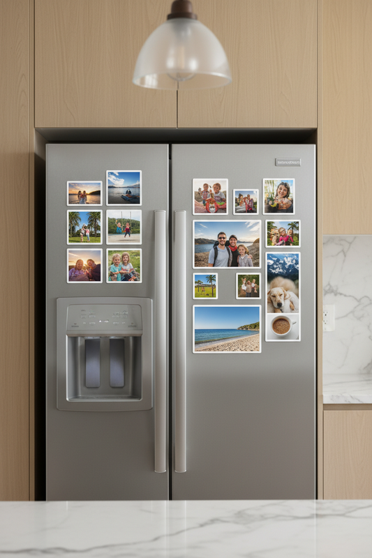 How to Create a Fridge Gallery Wall with Custom Photo Magnets