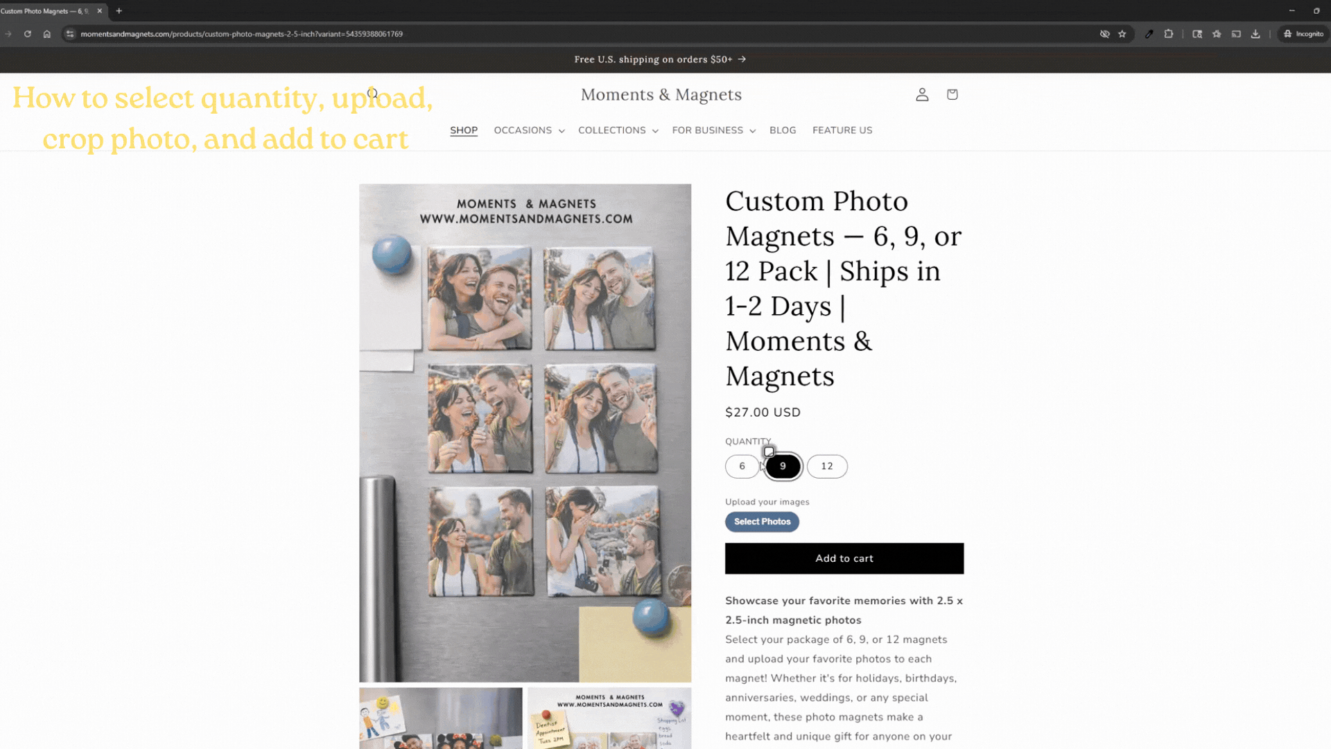 How to customize photo magnets